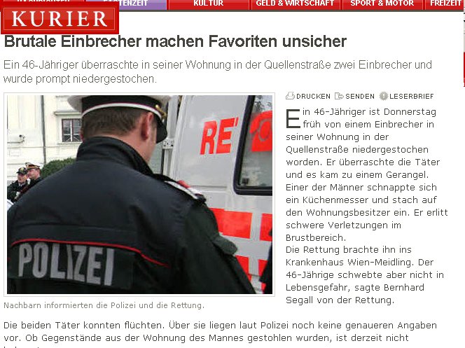 Brutaler Einbrecher
