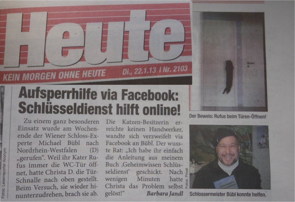 Heute, Facebook-Schlsseldienst